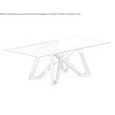Rectangular crystal table Domat