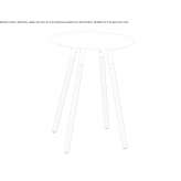 Round metal table Fiesch