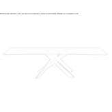 Rectangular stained glass table Flayosc