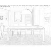 Extendable rectangular table made of eco-wood Reinbeck