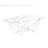 Oval ceramic table Ebano