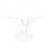 Round table made of wood and glass Coasa