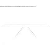 Extendable oak table with metal base Couchey