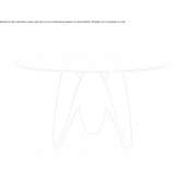 Round tempered glass table with Tecnoril® base Cazin