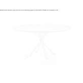 Round table made of glass and steel Castello