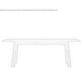 Rectangular table made of wood and glass Ybbsitz