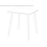 Square table Polepy