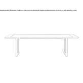 Rectangular stone dining table Areso