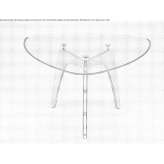 Glass and steel table Coasa