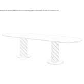 Oval glass dining table Agonac
