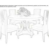 Extendable round table made of solid wood Illana