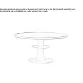 Round wooden table Astrea