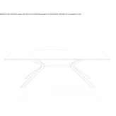 Rectangular table made of glass and steel Coasa