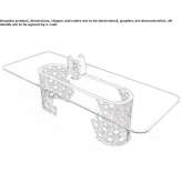 Rectangular crystal table Chaulnes