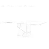 Rectangular dining table made of wood and glass Voineasa