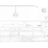 Rectangular dining table made of MDF Bosia