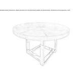 Round wooden dining table Colatlan