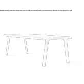 Rectangular table made of solid wood Adendorf