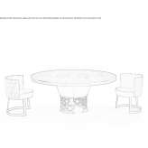 Round wooden table Corongo