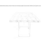 Rectangular dining table made of wood and glass Seadrift