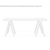 Rectangular wooden table Embsay