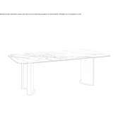 Rectangular ceramic dining table Onani