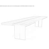 Rectangular dining table made of steel and wood Leuzigen