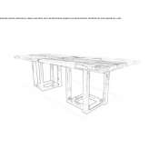 Rectangular wooden dining table Colatlan