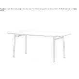 Rectangular birch table Dalry