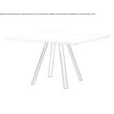 Square laminate table Klemzig