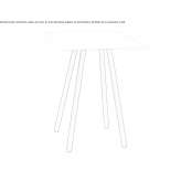 Square metal table Fiesch