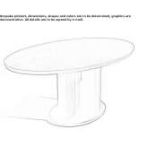 Oval table made of solid wood Pinos