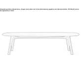 Prostokątny drewniany stół Hovezi