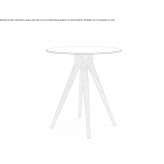 Round table made of HPL Enlow