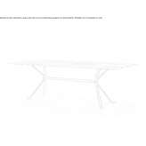 Rectangular dining table made of glass and steel Castello