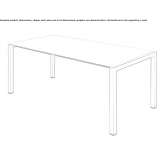 Rectangular aluminum table Ozegna