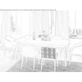 Porcelain stoneware table Meribel