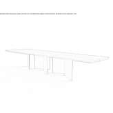 Rectangular oak table Rogliano