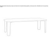 Rectangular wooden dining table Anchonga