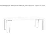 Rectangular marble dining table Anchonga