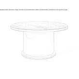 Round table made of Carrara marble Negril