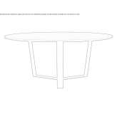 Round table made of solid wood Karasu