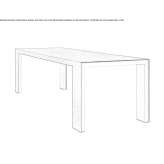 Rectangular wooden dining table Renate