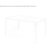Rectangular metal table Cheb