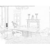 Rectangular marble dining table Heist