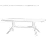 Rectangular wooden dining table Cariati