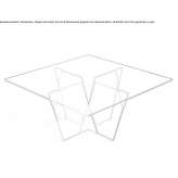 Square glass table Kitsi