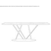 Rectangular wooden dining table Dornoch