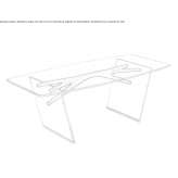 Rectangular glass table Chrast