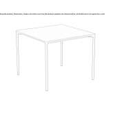 Square wooden table Tonya